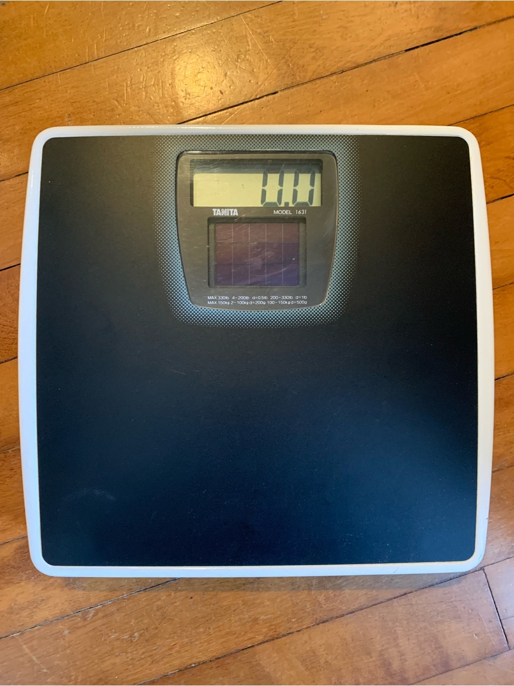 Tanita Solar Powered Digital Bathroom Scale Model 1631 No Battery Needed